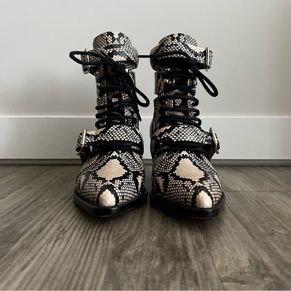 CHLOE • Rylee Python Leather Boots - Picture 13 of 16